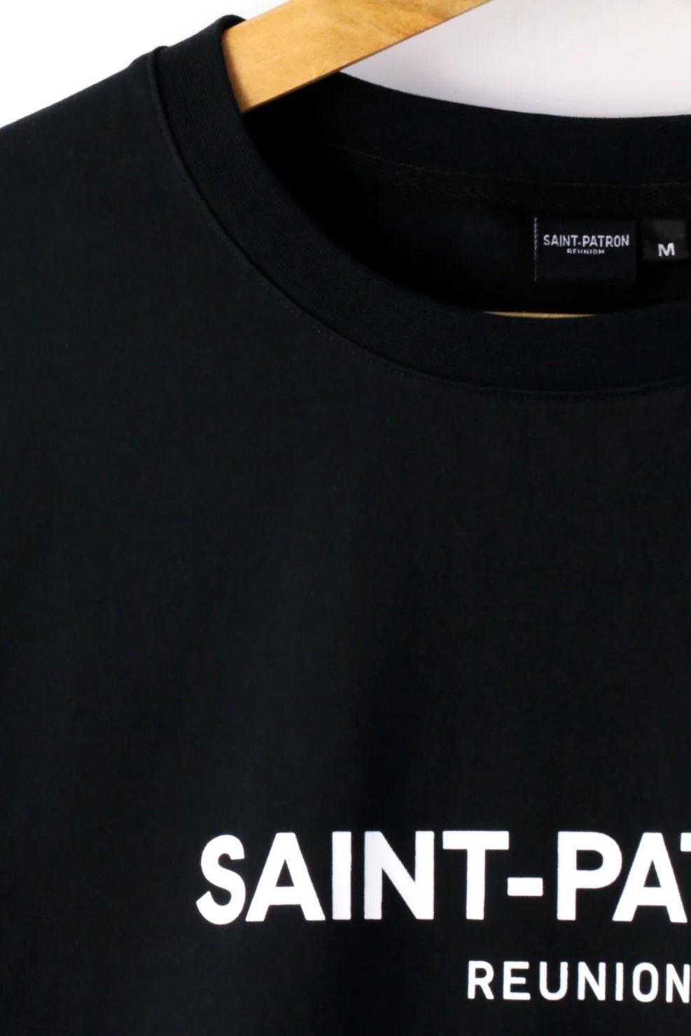 T-SHIRT UNISEXE NOIR COUPE REGULAR