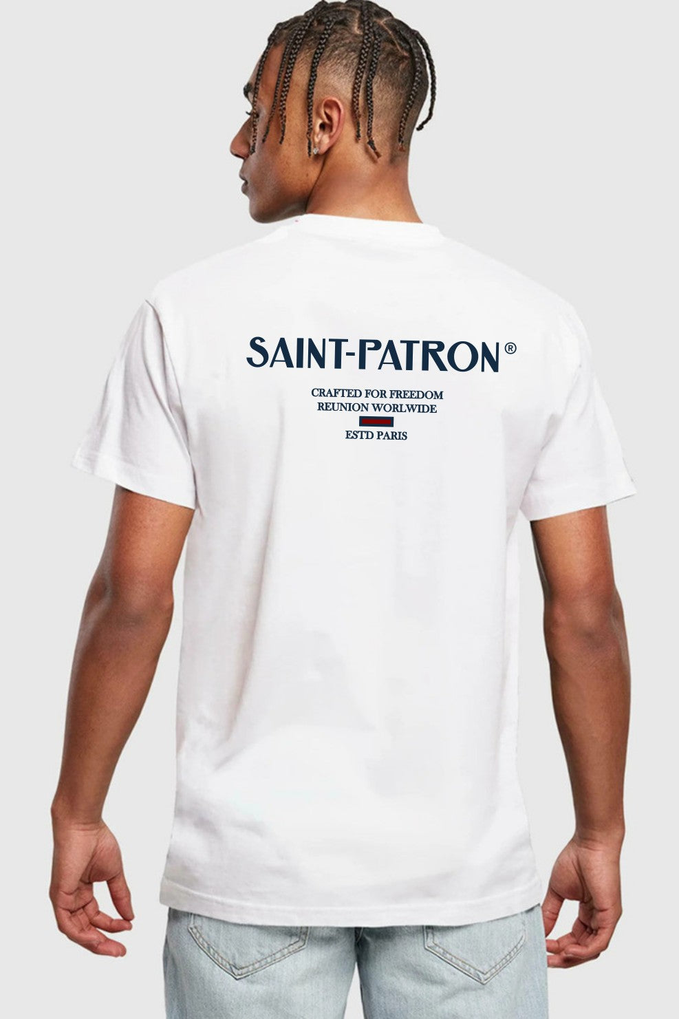 T-SHIRT BLANC IMPRIMÉ DOS